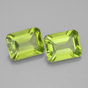 Pedras preciosas de peridoto verde natural de  ct, corte esmeralda, VVS