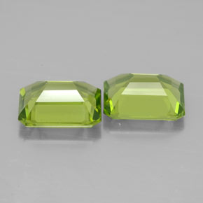 Pedras preciosas de peridoto verde natural de  ct, corte esmeralda, VVS
