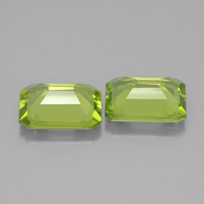 Pedras preciosas de peridoto verde natural de  ct, corte esmeralda, VVS
