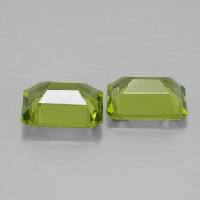 Pedras preciosas de peridoto verde natural de  ct, corte esmeralda, VVS