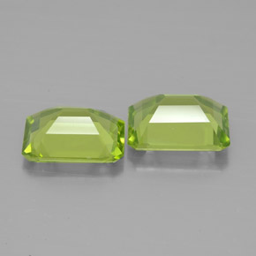 Pedras preciosas de peridoto verde natural de  ct, corte esmeralda, VVS