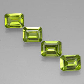 Pedras preciosas de peridoto verde natural de  ct, corte esmeralda, VVS