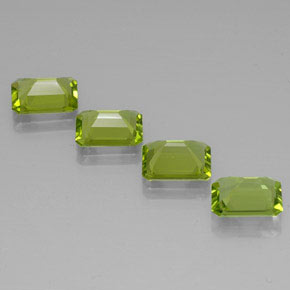 Pedras preciosas de peridoto verde natural de  ct, corte esmeralda, VVS