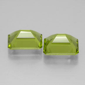 Pedras preciosas de peridoto verde natural de  ct, corte esmeralda, VVS