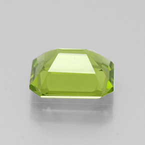 Peridoto verde natural 2,09ct, corte esmeralda, VVS