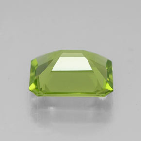 Peridoto verde natural 2,04ct, corte esmeralda, VVS