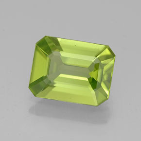 Peridoto verde natural 1,83ct, corte esmeralda, VVS