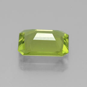 Peridoto verde natural 1,83ct, corte esmeralda, VVS