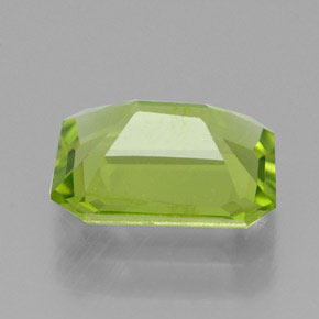 Peridoto verde natural 1,93ct, corte esmeralda, VS-SI