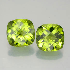 Pedras preciosas de peridoto verde natural de  ct, almofada cortada, VVS-VS