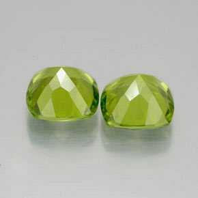 Pedras preciosas de peridoto verde natural de  ct, almofada cortada, VVS-VS