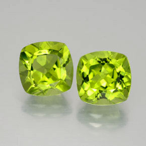 Pedras preciosas de peridoto verde natural de  ct, almofada cortada, VVS-VS