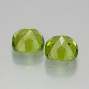 Pedras preciosas de peridoto verde natural de  ct, almofada cortada, VVS-VS