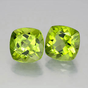 Pedras preciosas de peridoto verde natural de  ct, almofada cortada, VVS-VS