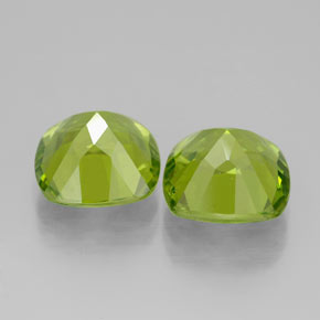 Pedras preciosas de peridoto verde natural de  ct, almofada cortada, VVS-VS