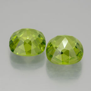 Pedras preciosas de peridoto verde natural de  ct, almofada cortada, VVS-VS