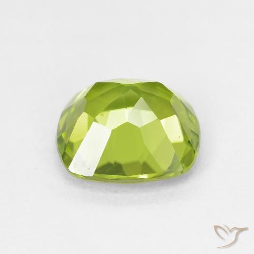 Peridoto verde natural 2,72ct, almofada cortada, VS