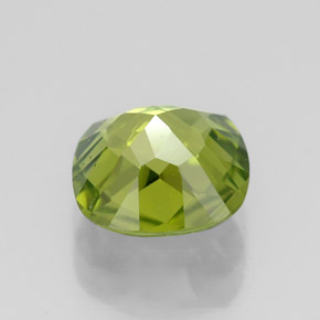 Peridoto verde natural 2,33ct, almofada cortada, VVS