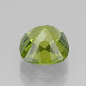 Peridoto verde natural 2,42ct, almofada cortada, VS