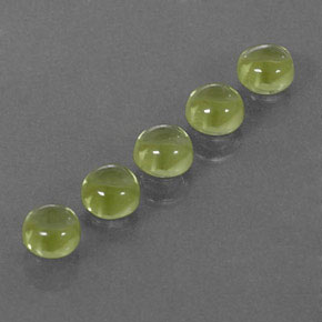 Pedras preciosas de peridoto verde natural de  ct, corte redondo, transparente