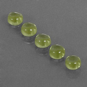 Pedras preciosas de peridoto verde natural de  ct, corte redondo, transparente