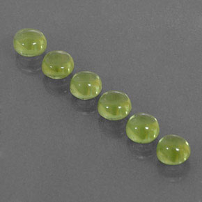 Pedras preciosas de peridoto verde natural de  ct, corte redondo, transparente