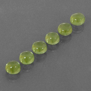 Pedras preciosas de peridoto verde natural de  ct, corte redondo, transparente