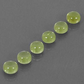 Pedras preciosas de peridoto verde natural de  ct, corte redondo, transparente