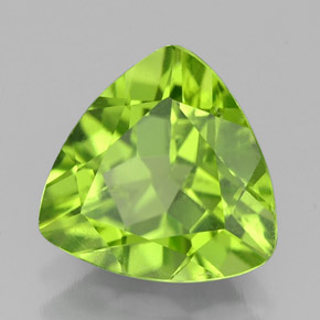 Peridoto verde natural 2,45ct, trillion, VS