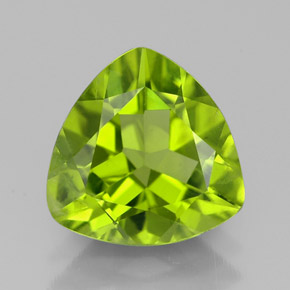 Peridoto verde natural 3,07ct, trillion, VS-SI