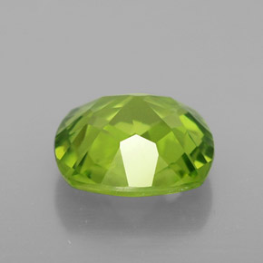 Peridoto verde natural 2,50ct, almofada cortada, VS