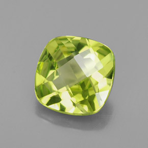 Peridoto verde natural 1,90ct, almofada cortada, VVS-VS