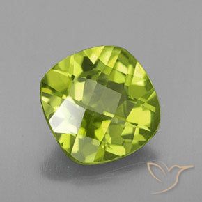 Peridoto Verde amarelado Natural 2.55ct, Almofada, VS
