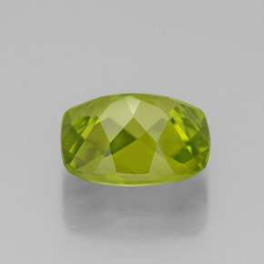 Peridoto verde natural 3,17ct, almofada cortada, VS