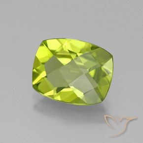 Peridoto Verde amarelado Natural 2.58ct, Almofada, VS