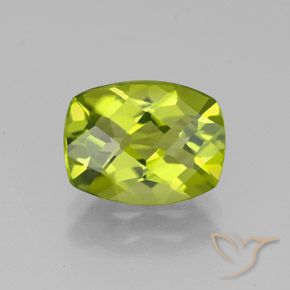 2.50ct Natural Verde amarelado Peridoto, Almofada, VS