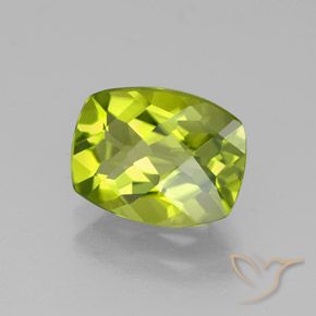 Peridoto Verde amarelado Natural 2.50ct, Almofada, VS