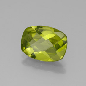 Peridoto verde natural 1,87ct, almofada cortada, VS