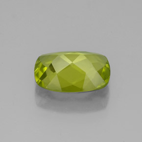 Peridoto verde natural 1,87ct, almofada cortada, VS