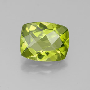 Peridoto verde natural 2,50ct, almofada cortada, VS