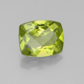 Peridoto verde natural 2,50ct, almofada cortada, VS