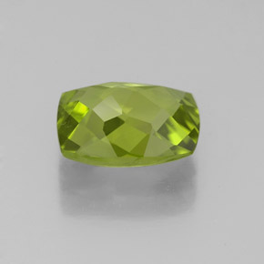 Peridoto verde natural 2,50ct, almofada cortada, VS