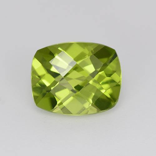 Peridoto verde natural 2,94ct, almofada cortada, VS