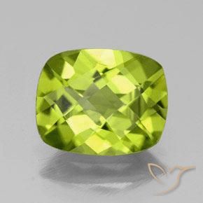 Peridoto verde natural 2,73ct, almofada cortada, VS