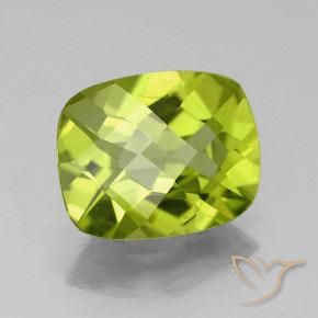 Peridoto verde natural 2,73ct, almofada cortada, VS