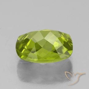 Peridoto verde natural 2,73ct, almofada cortada, VS