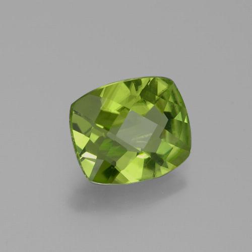 Peridoto verde natural 2,48ct, almofada cortada, VS