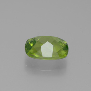 Peridoto verde natural 2,48ct, almofada cortada, VS
