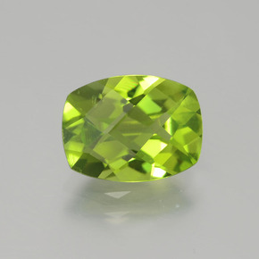Peridoto verde natural 2,38ct, almofada cortada, VVS-VS