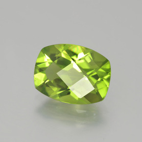 Peridoto verde natural 2,38ct, almofada cortada, VVS-VS
